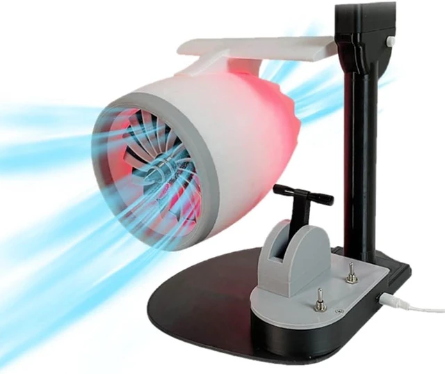 Alt view image 5 of 6 - Desktop Jet Fan Turbofan USB Fan Turbofan Engine Shape 3D Printing Turbofan Engine Model Toy