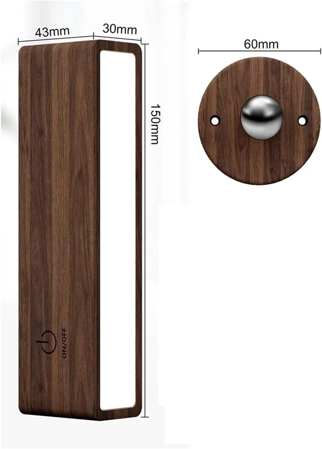 Alt view image 4 of 4 - Long wall Light, LED Reading Wall Lamp Touch Control Type- C Rechargeable Wireless Portable Bedside Light Adjustable Brightness Bedroom Lighting,Bedroom Bedside Licht