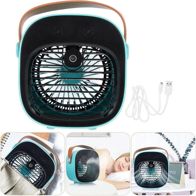 Alt view image 7 of 7 - USB Powered Desktop Fan with Water Tank, 4000mah Portable Air Cooler