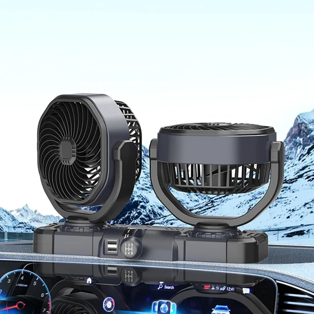 Alt view image 5 of 7 - Cooling Fan with Adjustable Angles for Cars, USB model