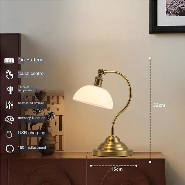 Alt view image 5 of 5 - American Retro Touch Lamp - Dimmable Eye-Caring Reading Light