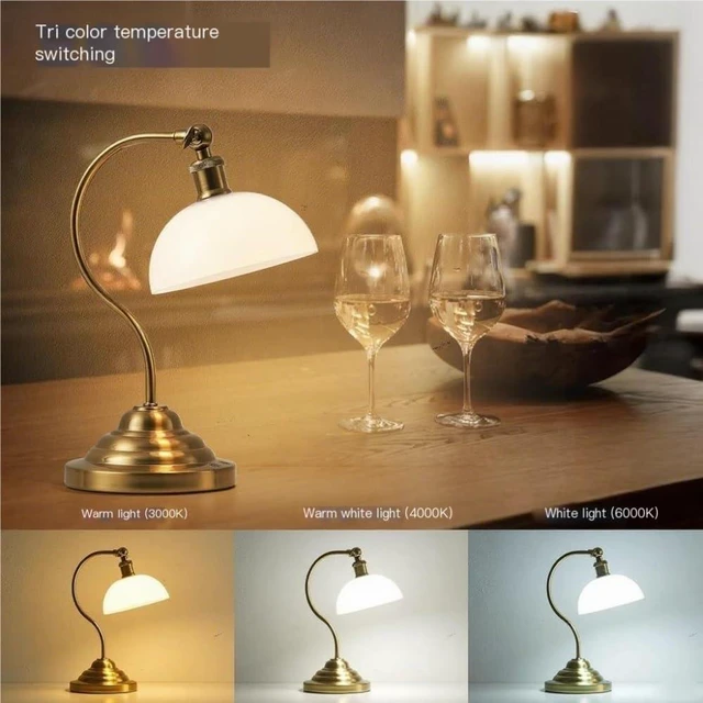 Alt view image 3 of 5 - American Retro Touch Lamp - Dimmable Eye-Caring Reading Light