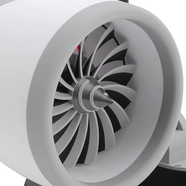 Alt view image 7 of 7 - Desktop Fan with Red Tail Light, Turbofan Engine Design USB Cooler