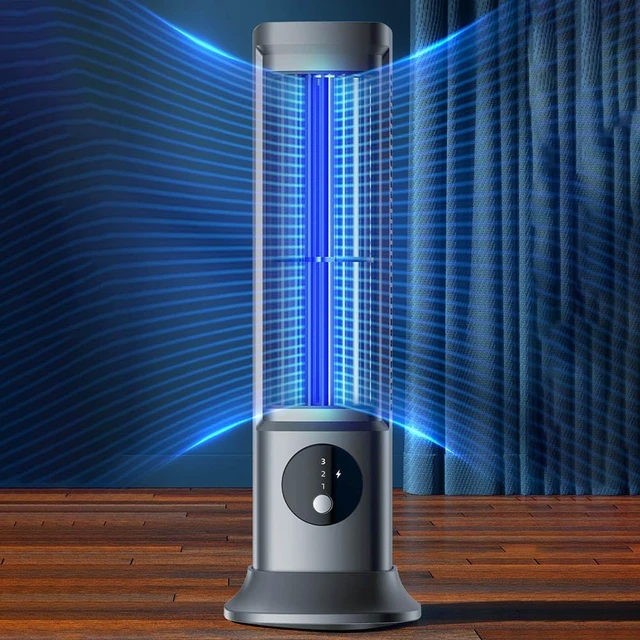 Alt view image 3 of 7 - Ventilation Fan USB Rechargeable 3 Speeds Tabletop/Vertical Horizontal