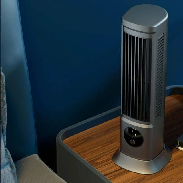 Alt view image 4 of 7 - Ventilation Fan USB Rechargeable 3 Speeds Tabletop/Vertical Horizontal