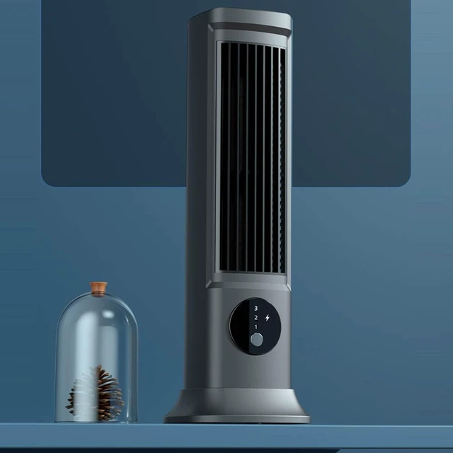 Alt view image 5 of 7 - Ventilation Fan USB Rechargeable 3 Speeds Tabletop/Vertical Horizontal