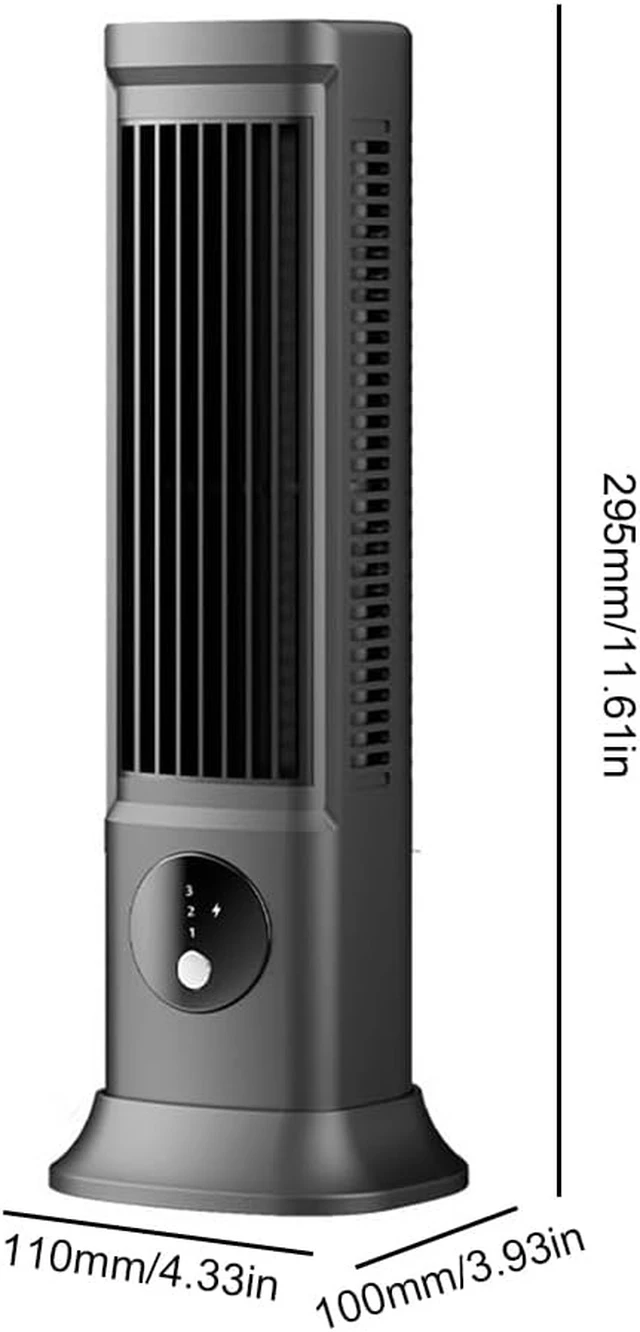Alt view image 7 of 7 - Ventilation Fan USB Rechargeable 3 Speeds Tabletop/Vertical Horizontal
