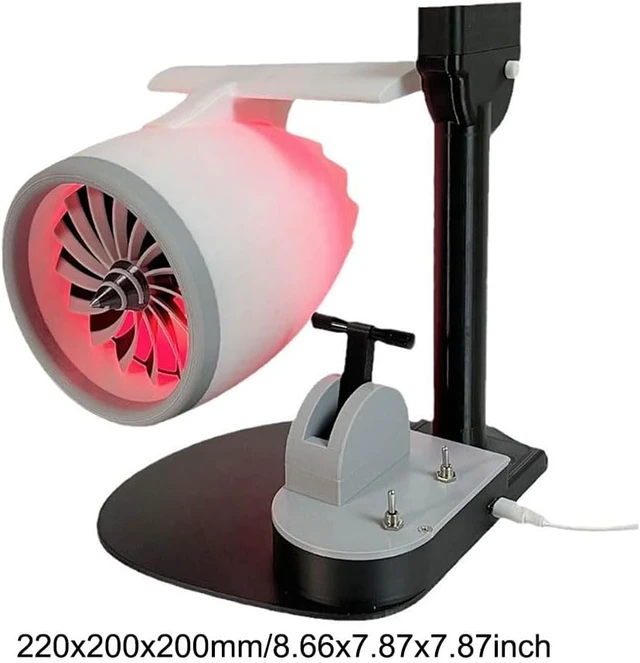 Alt view image 6 of 7 - Creative Desktop Turbofan with Humidifier & Light Engine JetFan 3D Printed
