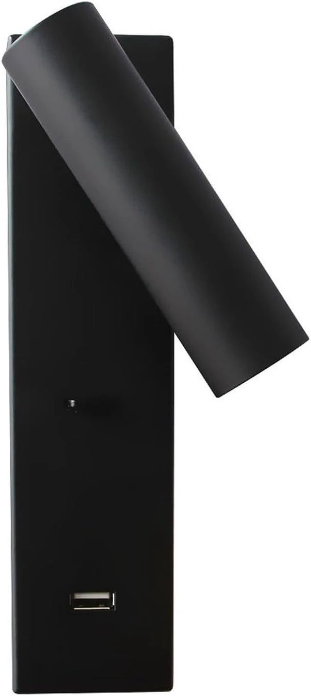Main image of Rotatable USB Ceramic Ball Reading Wall Lamp(Black)