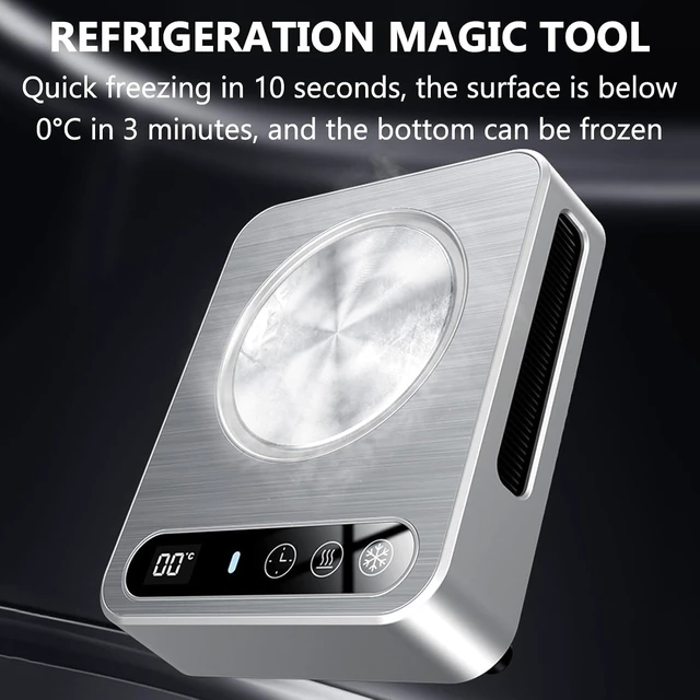 Alt view image 3 of 7 - Dual-Use USB Heating and Cooling Coaster,10s Rapid Chill,50°/70° Adjustable Warmth,18-Hour Timer,Gift for Men and Women