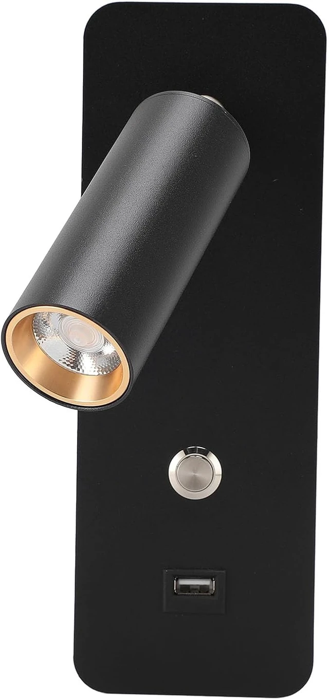 Alt view image 7 of 7 - LED Wall Light Minimalist Design with USB Port Multifunctional for Reading At The Bed Bedroom Living Room 4000K