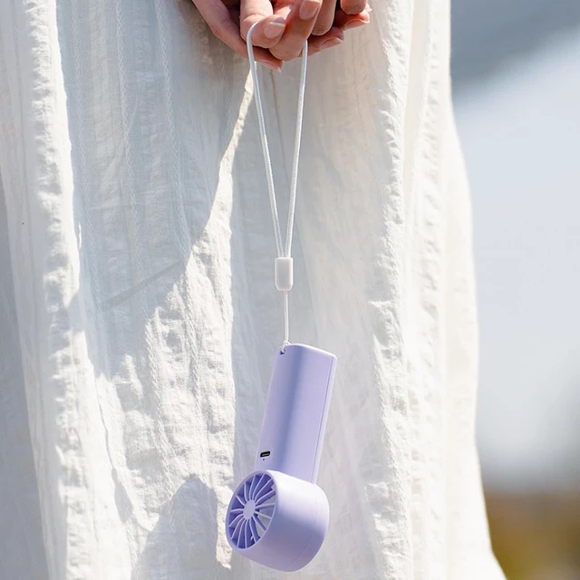 Alt view image 3 of 7 - Mini Handheld Fan 3 Speed Type-C Rechargeable