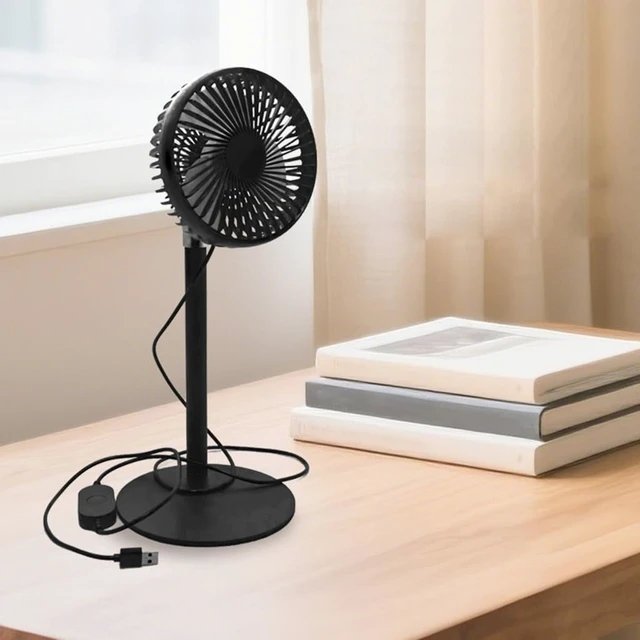 Alt view image 6 of 7 - Compact USB Desktop Fan 3 Speed Adjustable Height 33-46.5cm For Home