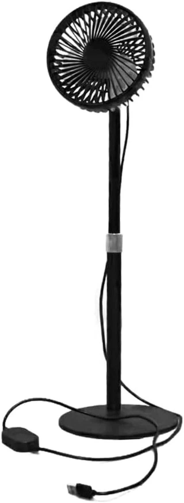 Alt view image 7 of 7 - Compact USB Desktop Fan 3 Speed Adjustable Height 33-46.5cm For Home