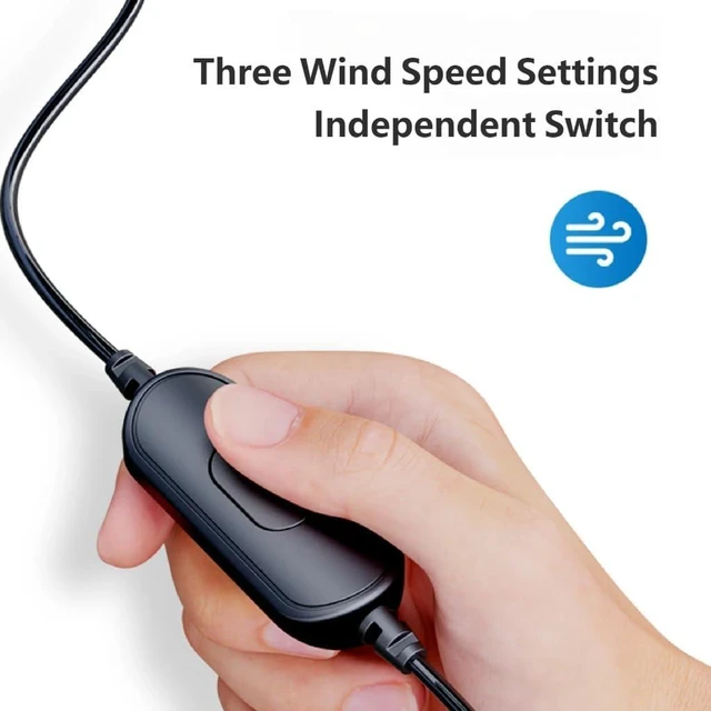 Alt view image 3 of 7 - USB Fan Cup Holder Expander 360 Degree Swivels Car Cup Holder Fan 3 Wind Speets USB Power For Automotive Use