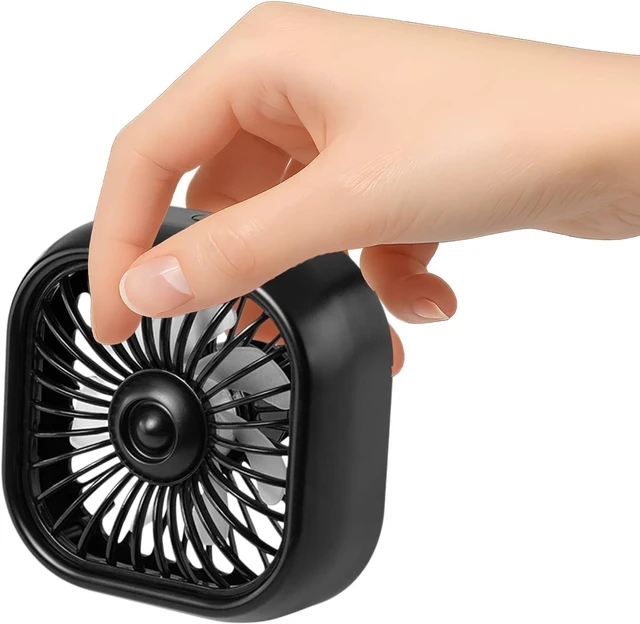 Main image of Car Fan USB Powered with Fixed Clip Mini Soft Airflow Mini (Black)