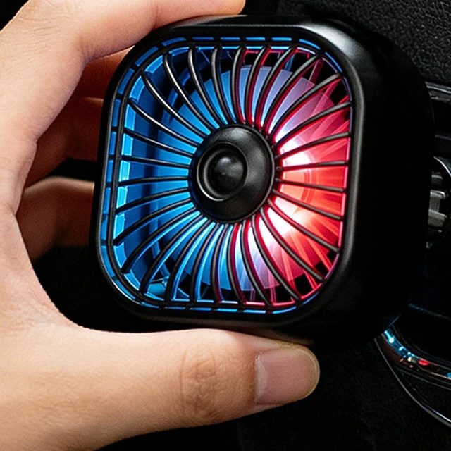 Alt view image 3 of 7 - Car Fan USB Powered with Fixed Clip Mini Soft Airflow Mini (Black)