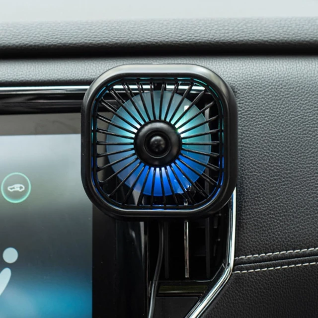 Alt view image 4 of 7 - Car Fan USB Powered with Fixed Clip Mini Soft Airflow Mini (Black)