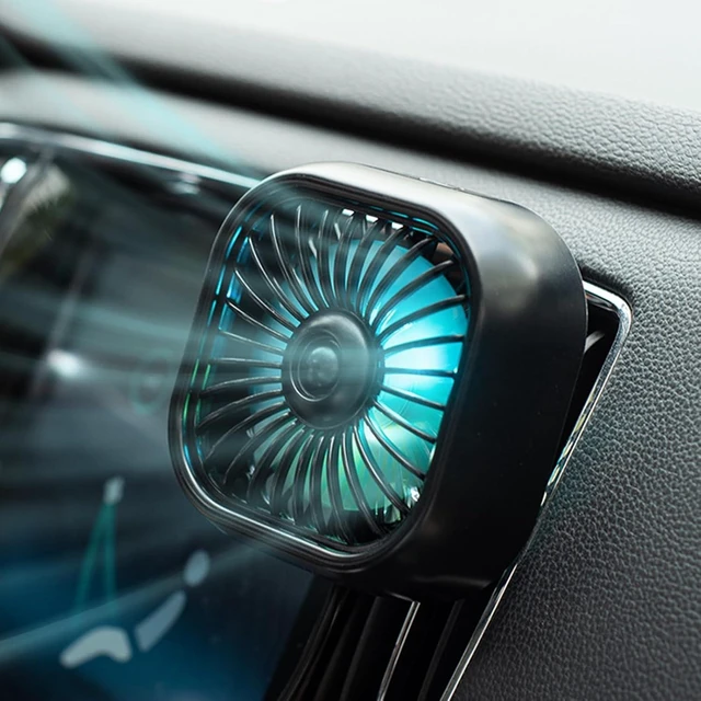 Alt view image 5 of 7 - Car Fan USB Powered with Fixed Clip Mini Soft Airflow Mini (Black)