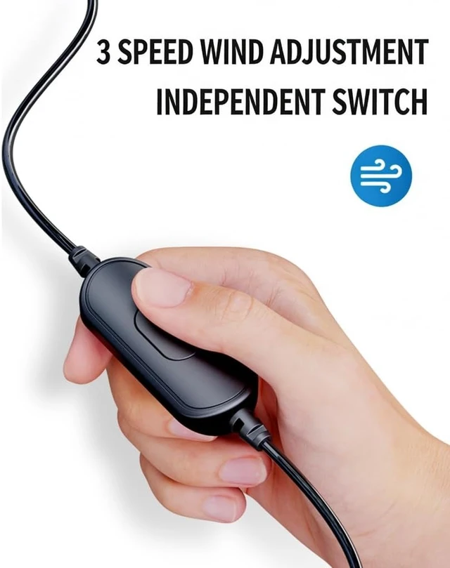 Alt view image 4 of 7 - Adjustable Car Cup Mount Fan With USB Power 3 Wind Speeds Flexible Neck For Trucks SUVs