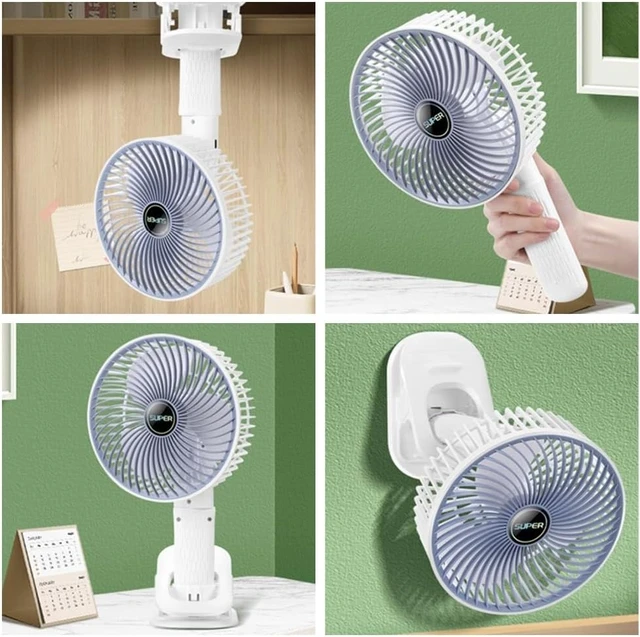 Alt view image 4 of 7 - Travel Fan USB Rechargeable Multifunctional Handheld Cooling Device for Desk and Outdoor Activity