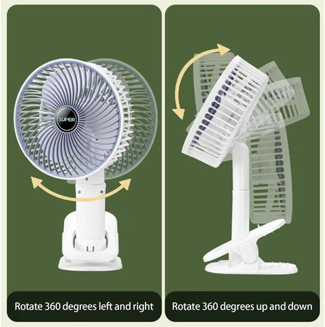 Alt view image 7 of 7 - Travel Fan USB Rechargeable Multifunctional Handheld Cooling Device for Desk and Outdoor Activity