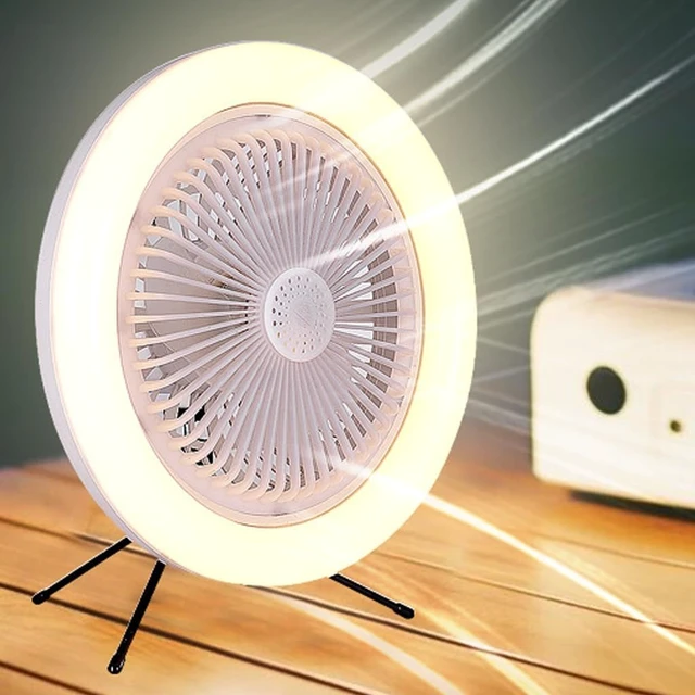Alt view image 4 of 7 - 30W Type C Charging Fan Lamp 3 Adjustable Wind Modes Timer Feature For Bedroom Tent