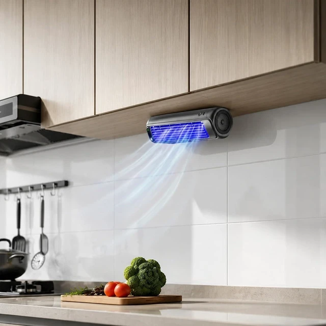Alt view image 5 of 7 - USB Rechargeable Air Circulator Fan Three Speeds for Kitchen Office