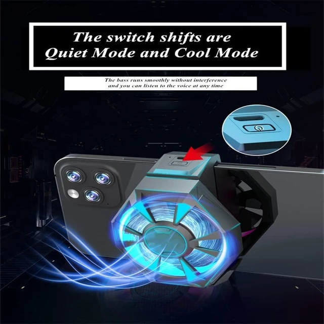 Alt view image 3 of 4 - Universal Mini Mobile Phone Cooling Fan Turbo Game Cooler Cell Cool Heat Sink