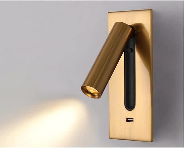 Alt view image 6 of 7 - Bedside wall lamp, USB Interface, 3000K Color Temperature.