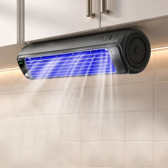 Alt view image 6 of 7 - USB Rechargeable Air Circulator Fan Three Speeds for Kitchen Office