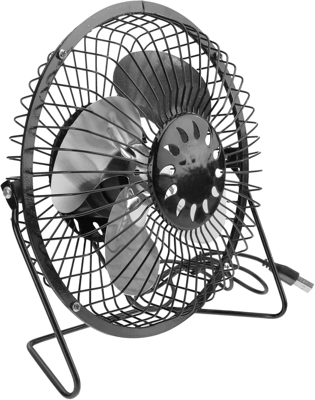 Main image of USB Mini Fan Black Solar Powered with 360 Degree Rotation