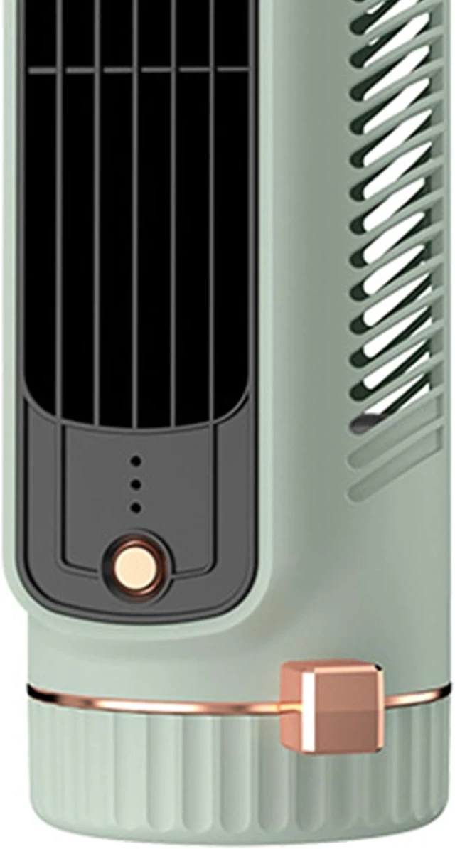 Alt view image 7 of 7 - Portable Tower Fan with 3 Speeds - Rechargeable USB Desktop Cooler (Green)