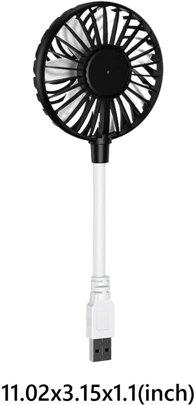 Alt view image 7 of 7 - Mini USB Fan 360° Adjustable Portable Personal Fan for Power Bank Laptop PC