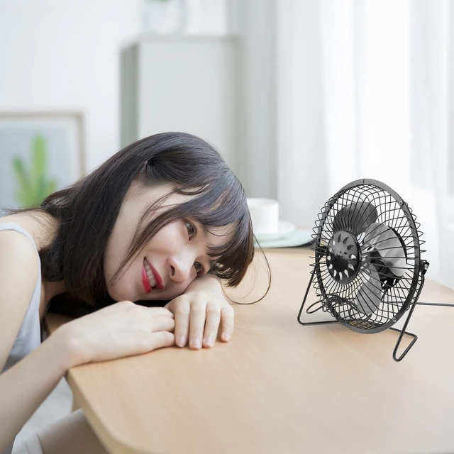 Alt view image 7 of 7 - VOSAREA Solar Powered USB Mini Fan Quiet Rotation for Home Office