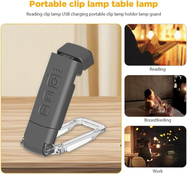 Alt view image 2 of 6 - USB Rechargeable Book Reading Lamp Flexible LED Night Lamp 500mAh (White)