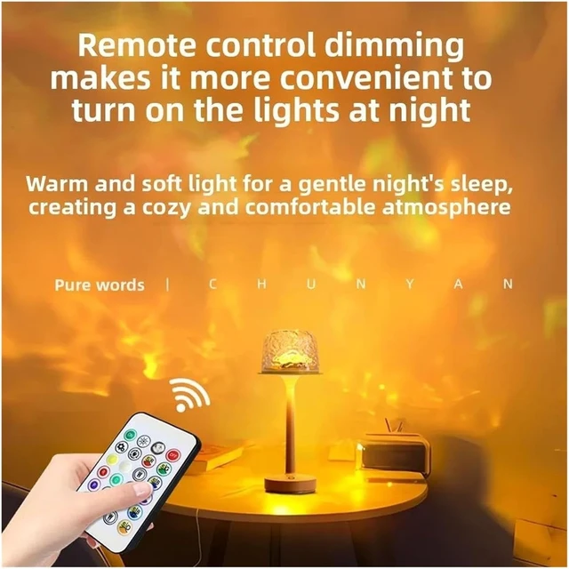 Alt view image 3 of 7 - Water Ripple Projector Lamp, 16Color LED Ambient Table Light