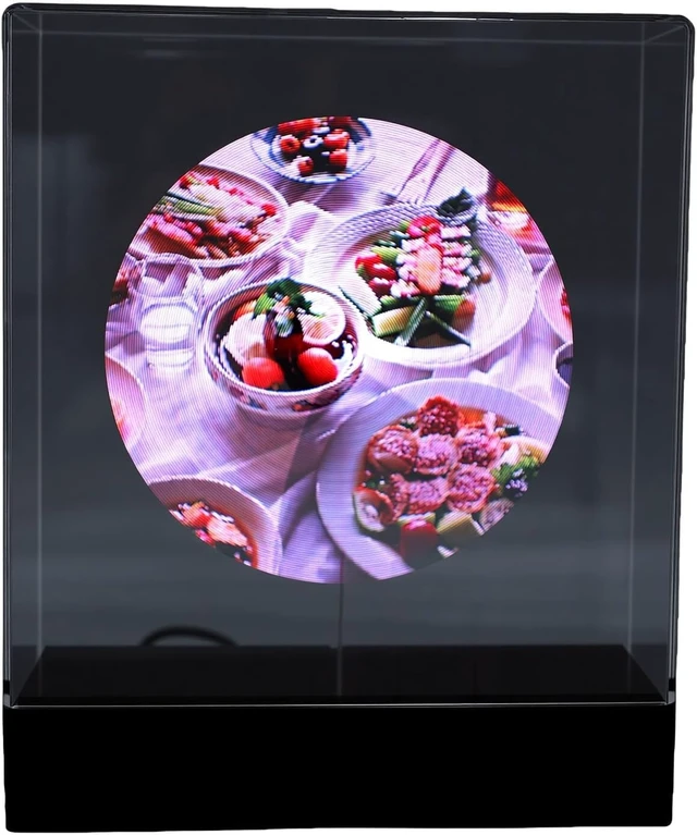 Alt view image 6 of 7 - 3D Hologram Fan, 96 LED Beads with Remote Control