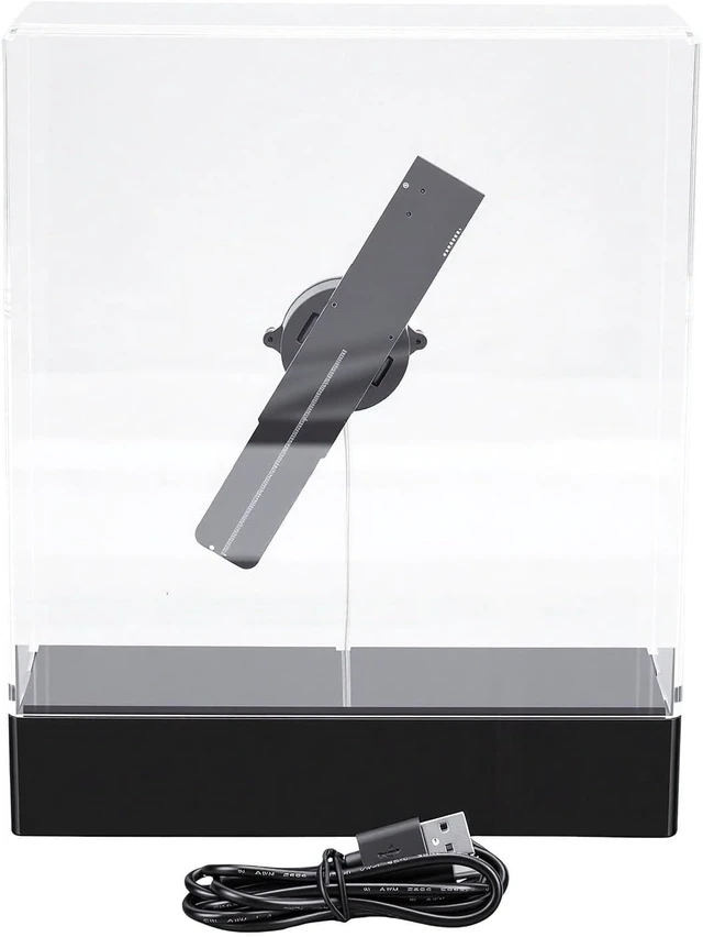 Alt view image 5 of 7 - 3D Hologram Fan, 96 LED Beads with Remote Control