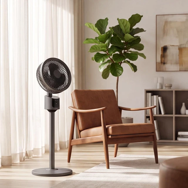 Alt view image 4 of 7 - Portable Air Circulator Fan Flat Design USB Electric Fan Floor(Grey) (Grey)