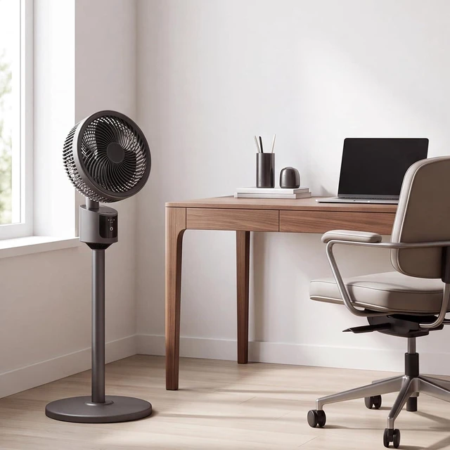 Alt view image 5 of 7 - Portable Air Circulator Fan Flat Design USB Electric Fan Floor(Grey) (Grey)