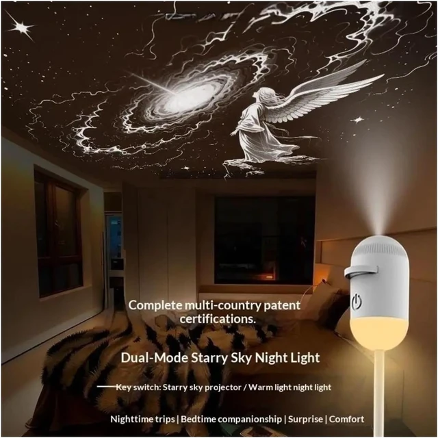 Alt view image 4 of 7 - Star Projector, Adjustable Brightness, USB Powered, Touch Control