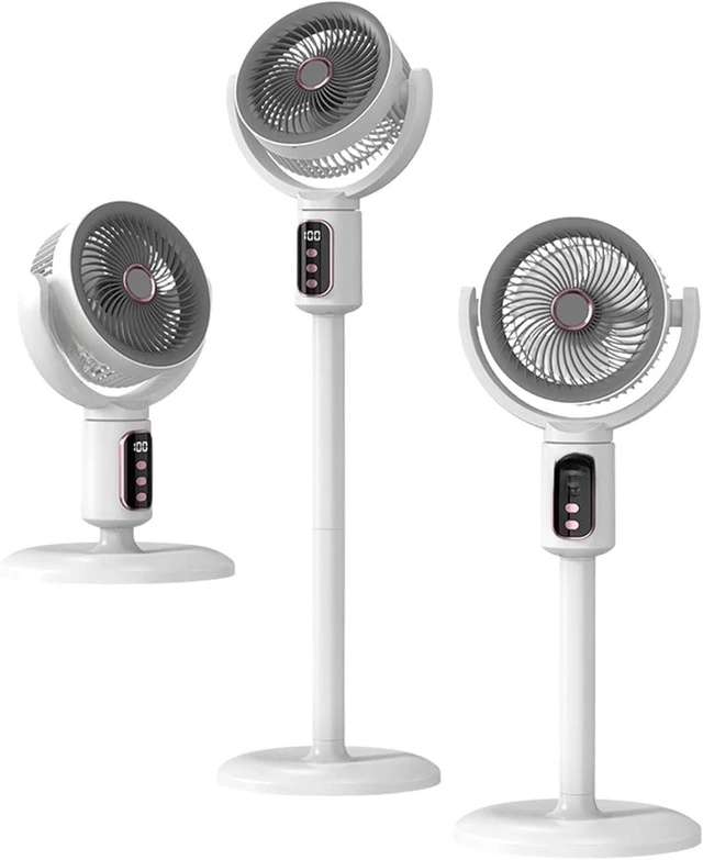 Main image of USB Rechargeable Floor Fan Quiet Brushless Motor Air CirculatorWhite