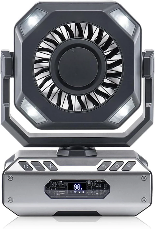 Main image of Practical USB Desk Fan with 1-9 Hours, Red Warning Light