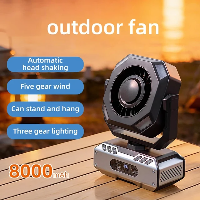 Alt view image 2 of 7 - Practical USB Desk Fan with 1-9 Hours, Red Warning Light