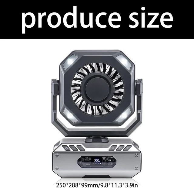 Alt view image 3 of 7 - Practical USB Desk Fan with 1-9 Hours, Red Warning Light