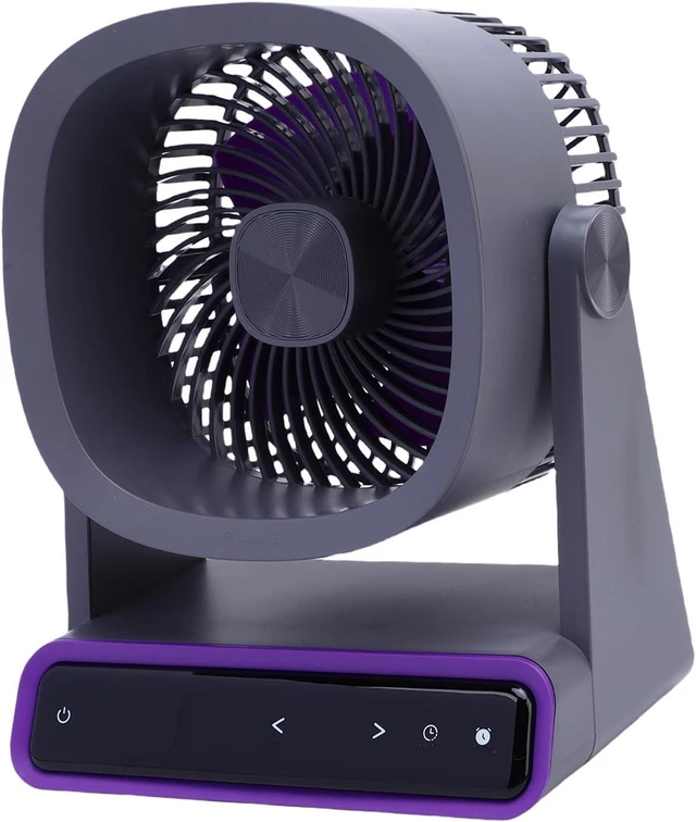 Alt view image 2 of 7 - Desktop Cooling Fan with Touchscreen, 7.5-inch Quiet Wall Hanging