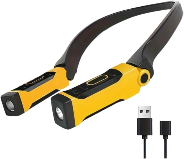 Alt view image 6 of 6 - MUSM Hands-Free Rechargeable Neck Reading Light with Bendable Arms, 2 Brightness Levels for Book Lovers