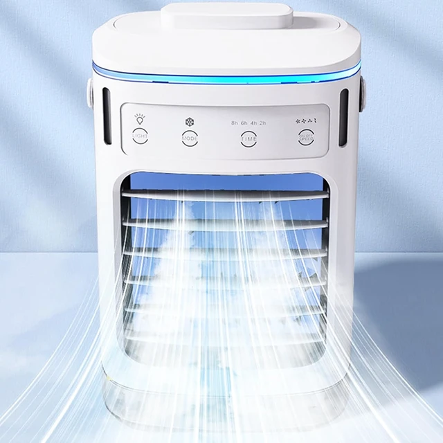 Alt view image 5 of 7 - USB Cooling Desktop Fan, Evaporative Air Coolers, Compact Water-Assisted for Desk, Bedside, Dorm Room, Home