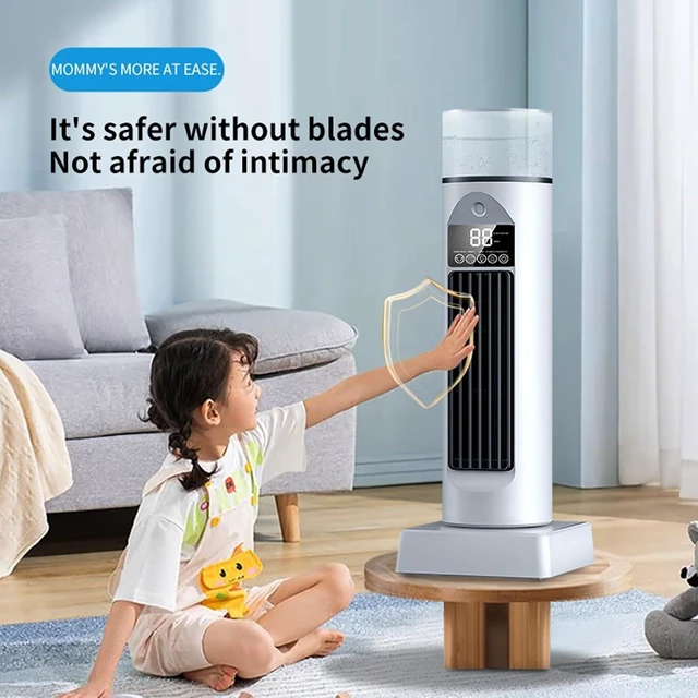 Alt view image 4 of 7 - Tower Air Cooler USB Desktop Evaporative Fan With 100ml Water Tank Mist Function Portable Personal Device For Home Silent (A, One Size)